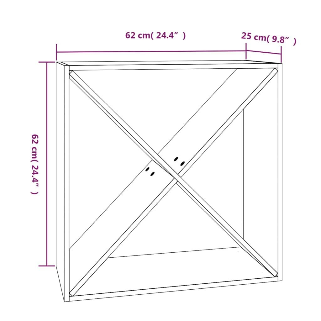 Wijnkast Grenenhout Grijs 62cm - 35% Korting!