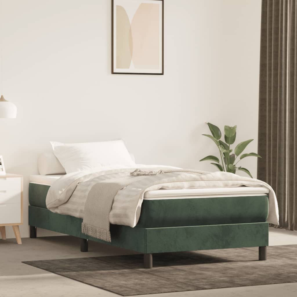 VidaXL Bedframe 100x200 Donkergroen Fluweel -35%