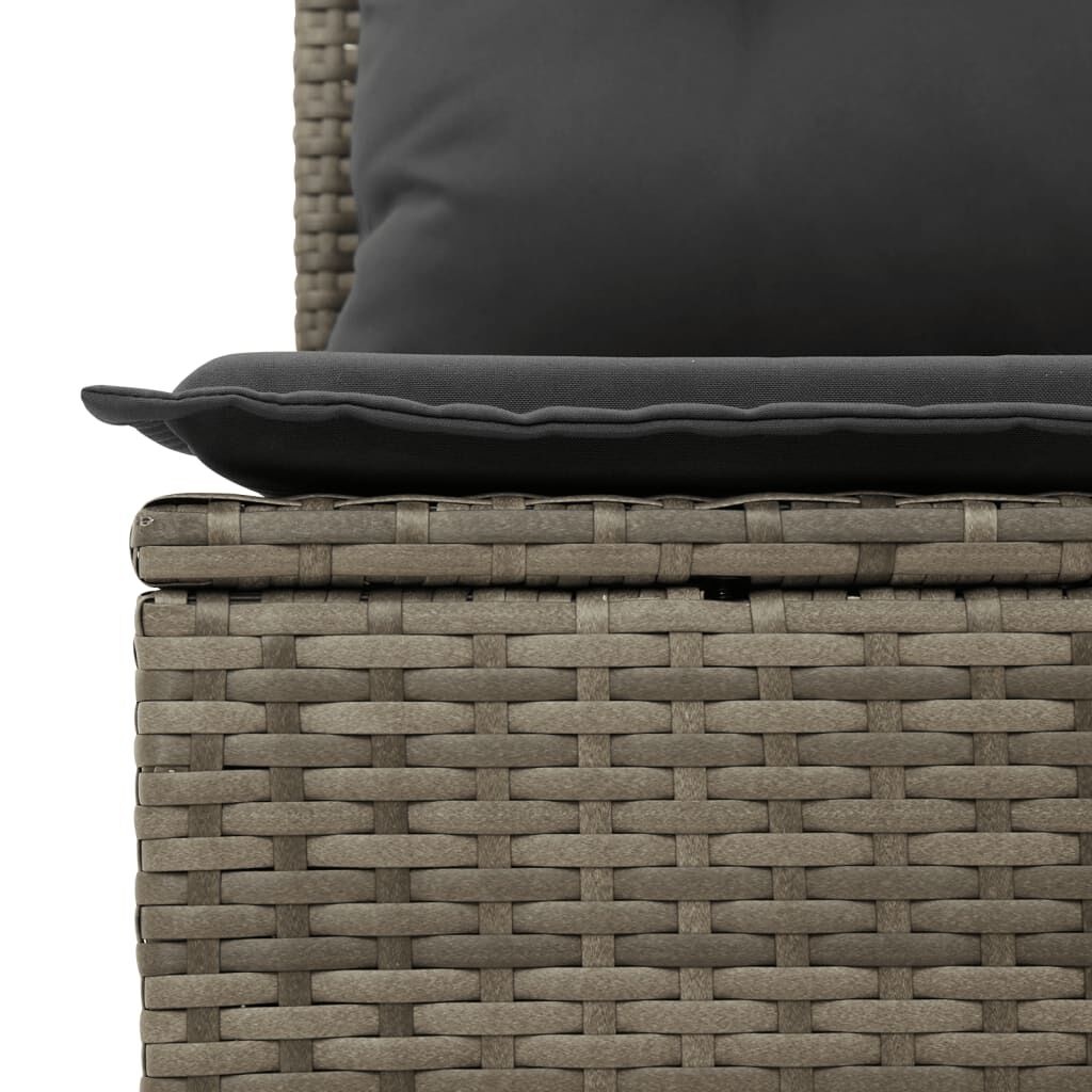 Tuinbank Rattan Grijs 3-Zits met Kussens - 55% Korting!