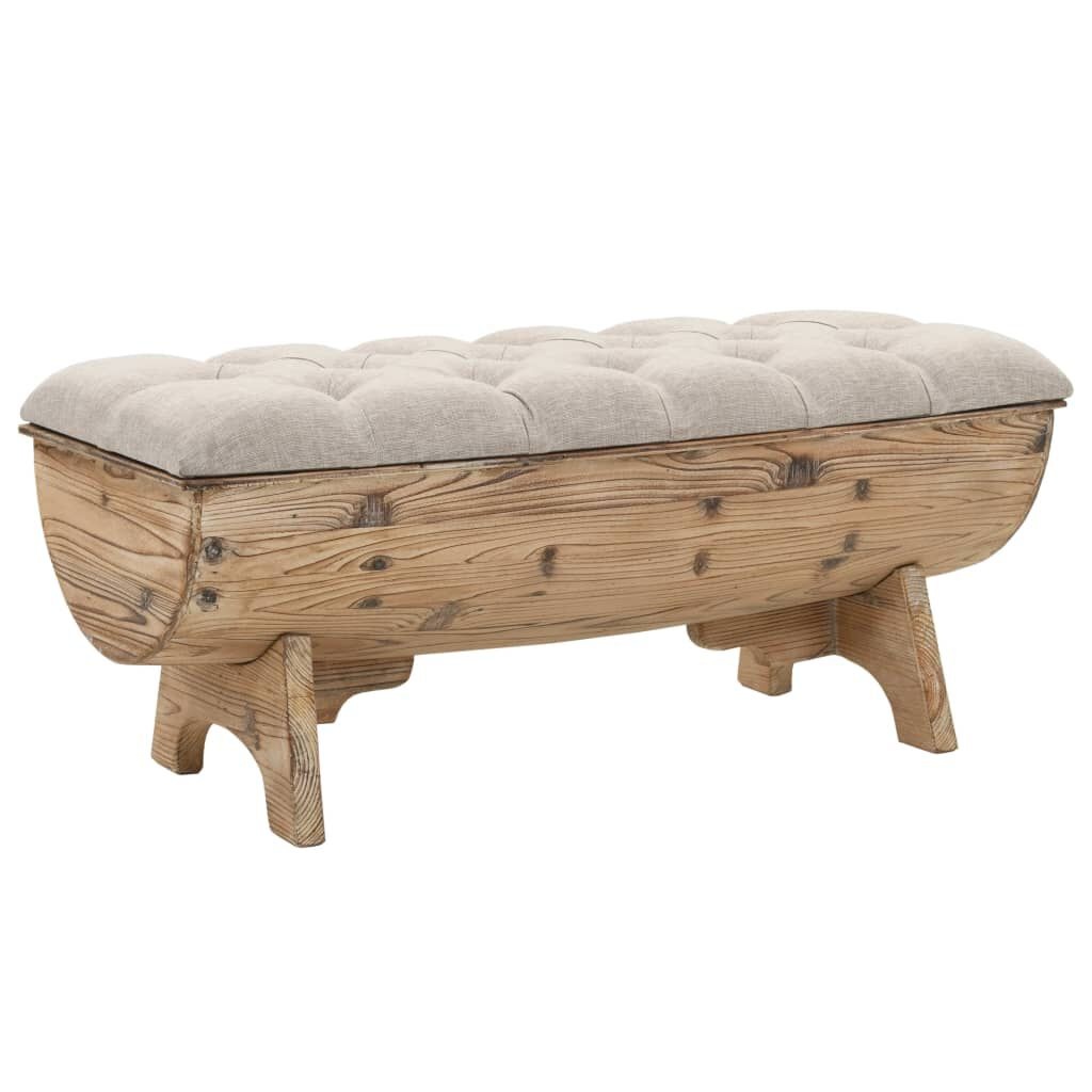 vidaXL Opbergbankje Hout & Stof - 35% Korting! (Retour)