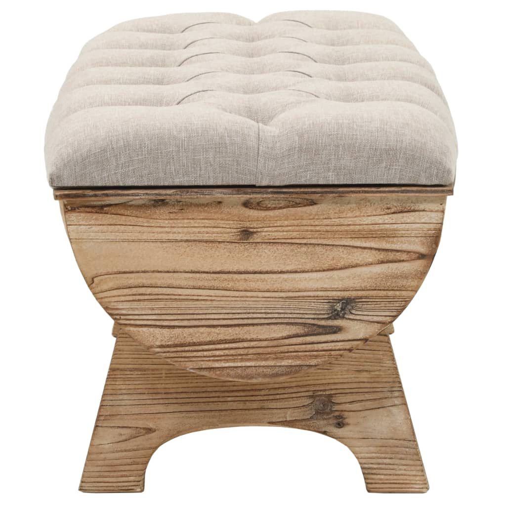 vidaXL Opbergbankje Hout & Stof - 35% Korting! (Retour)