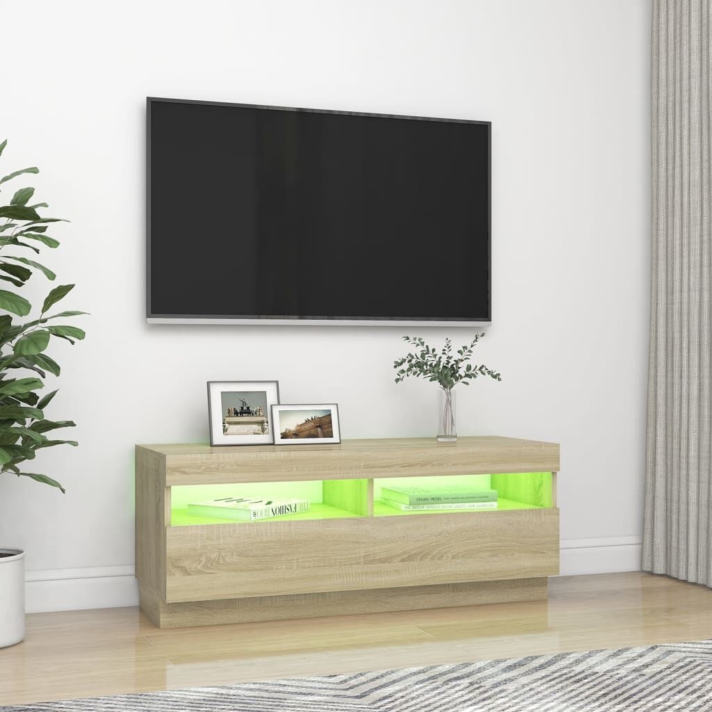 TV Meubel Sonoma Eiken met LED - 47% Korting! Nieuw!