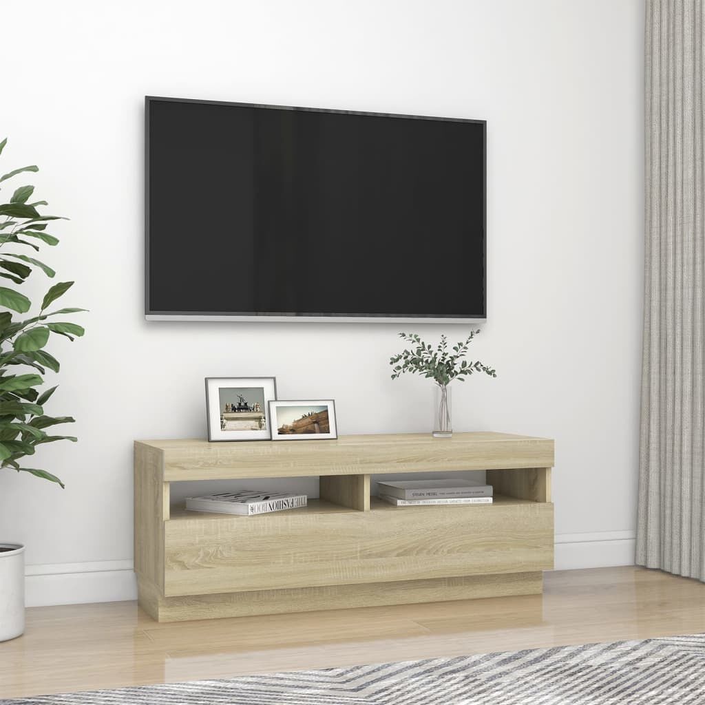 TV Meubel Sonoma Eiken met LED - 47% Korting! Nieuw!
