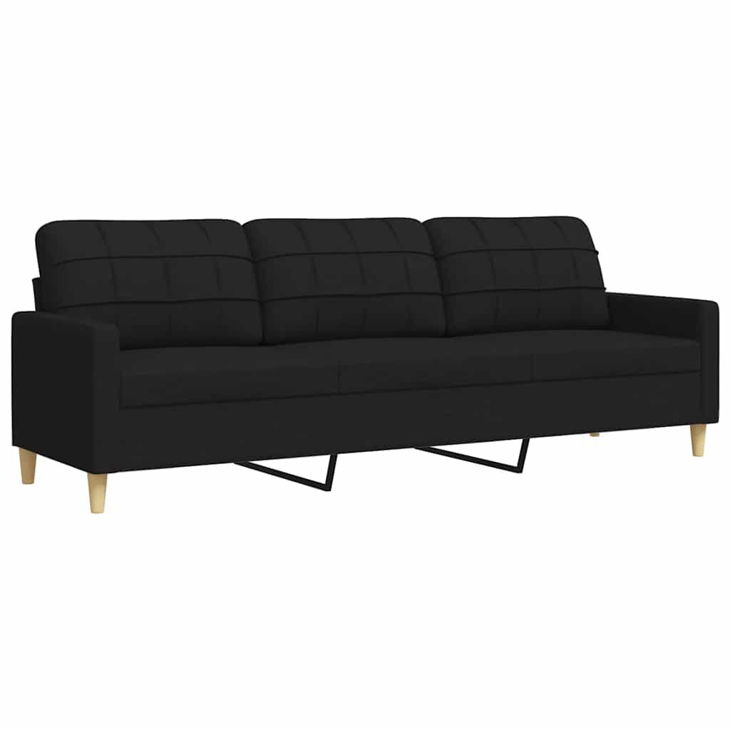 vidaXL 3-zitsbank Zwart 210cm - 35% Korting!