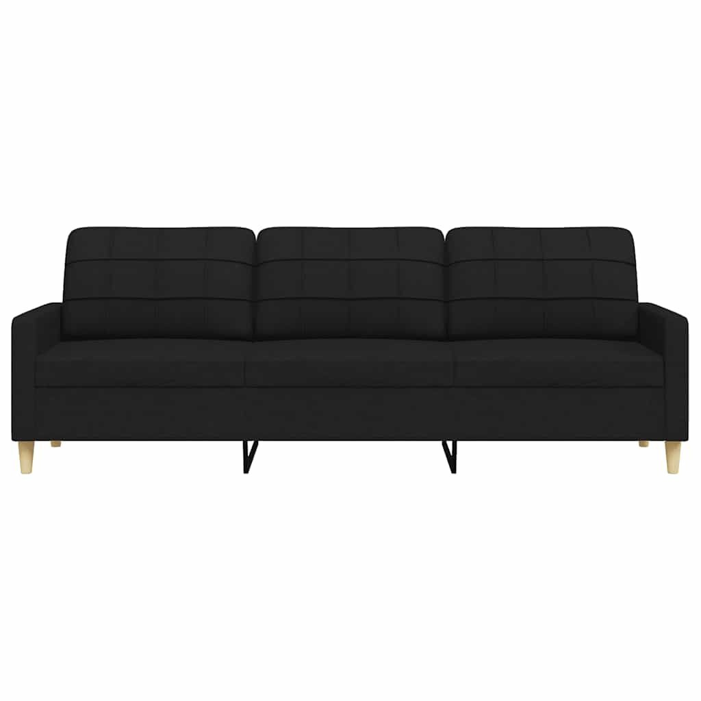 vidaXL 3-zitsbank Zwart 210cm - 35% Korting!