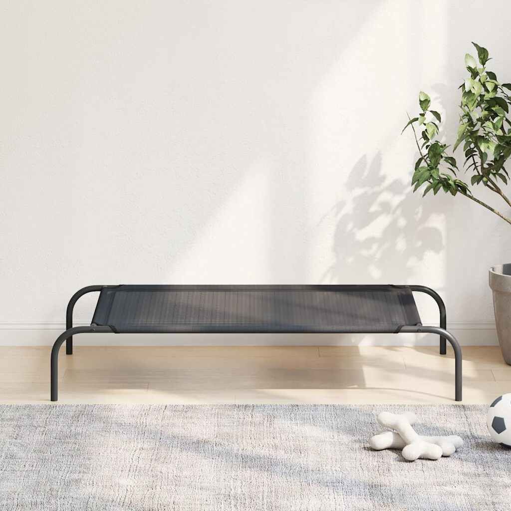 VidaXL Verhoogd Hondenbed L Zwart - 55% Korting!