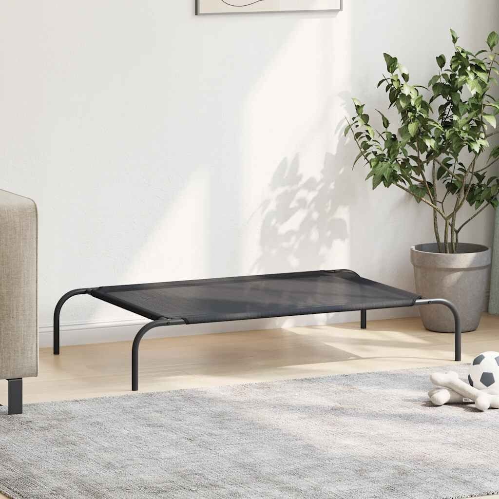 VidaXL Verhoogd Hondenbed L Zwart - 55% Korting!