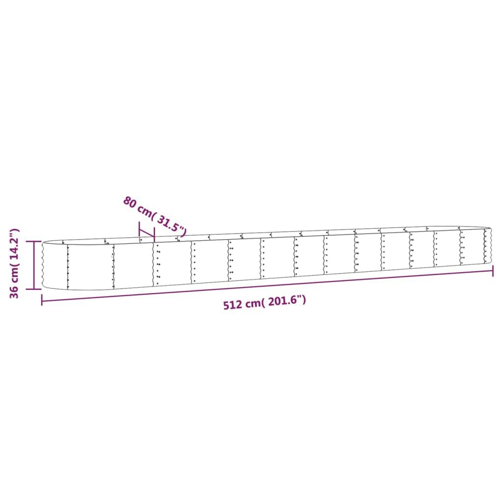 vidaXL Plantenbak Antraciet 512cm - 35% Korting!