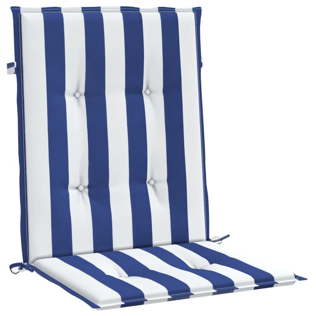 Stoelkussens Lage Rug (6 st) Wit/Blauw -35% Korting!