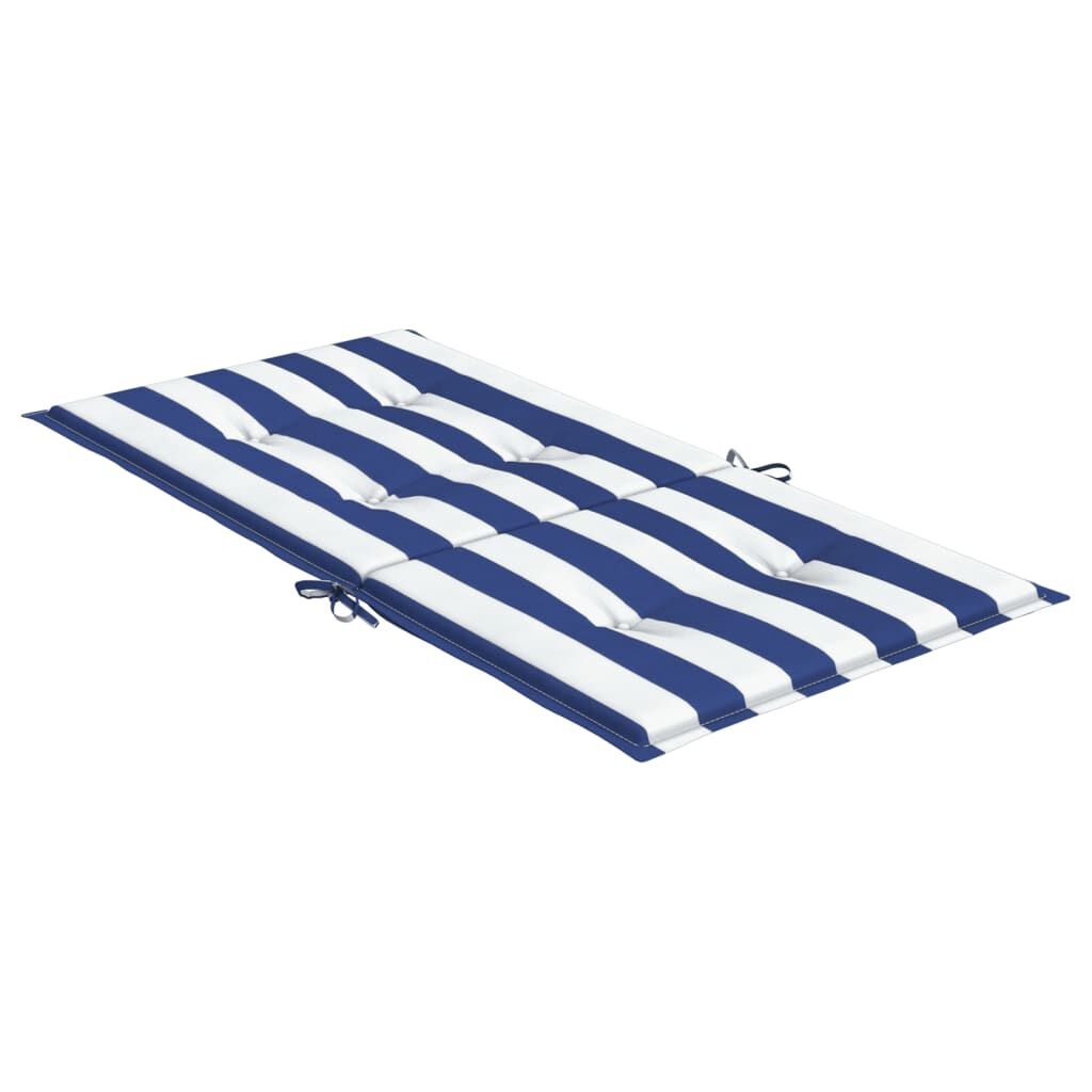 Stoelkussens Lage Rug (6 st) Wit/Blauw -35% Korting!
