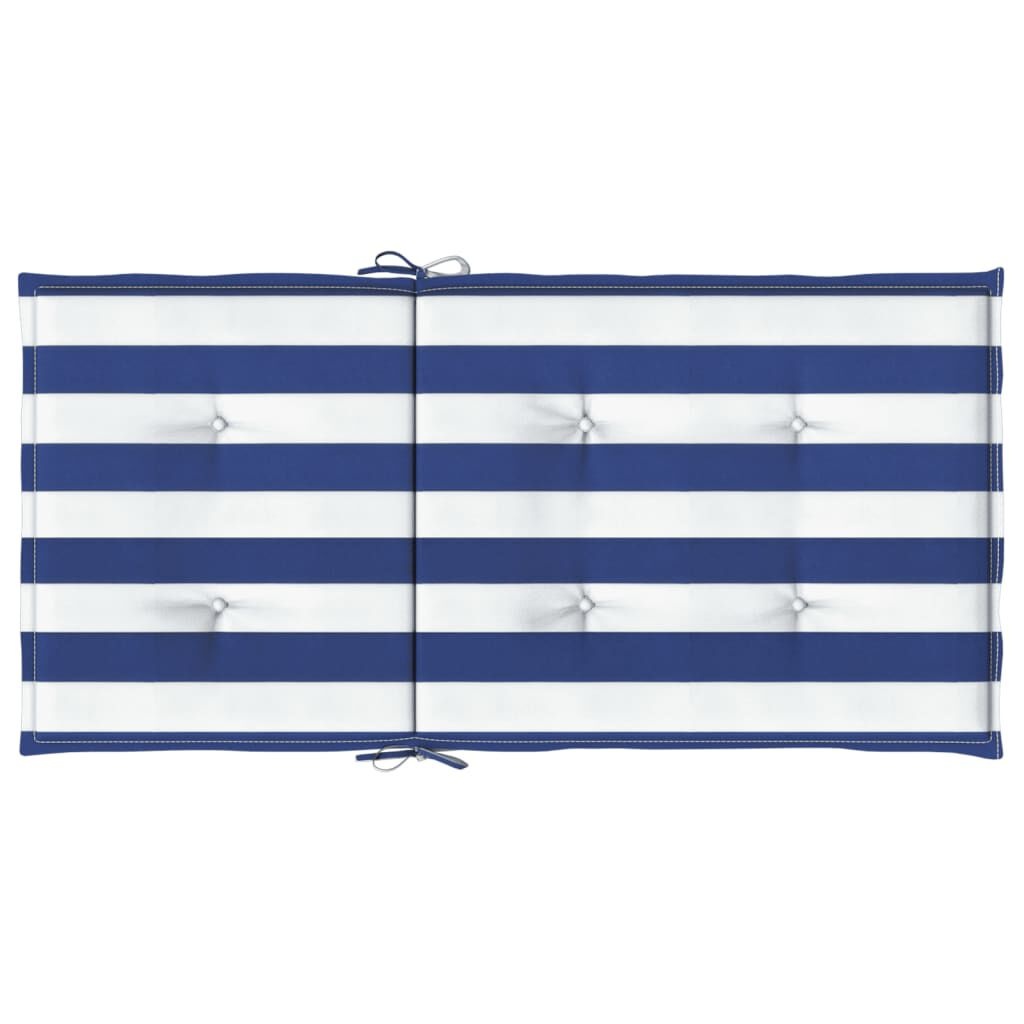 Stoelkussens Lage Rug (6 st) Wit/Blauw -35% Korting!