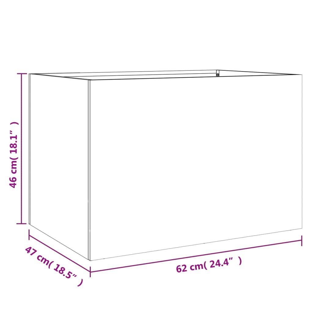vidaXL Plantenbak Staal Antraciet 62cm - 35% Korting!