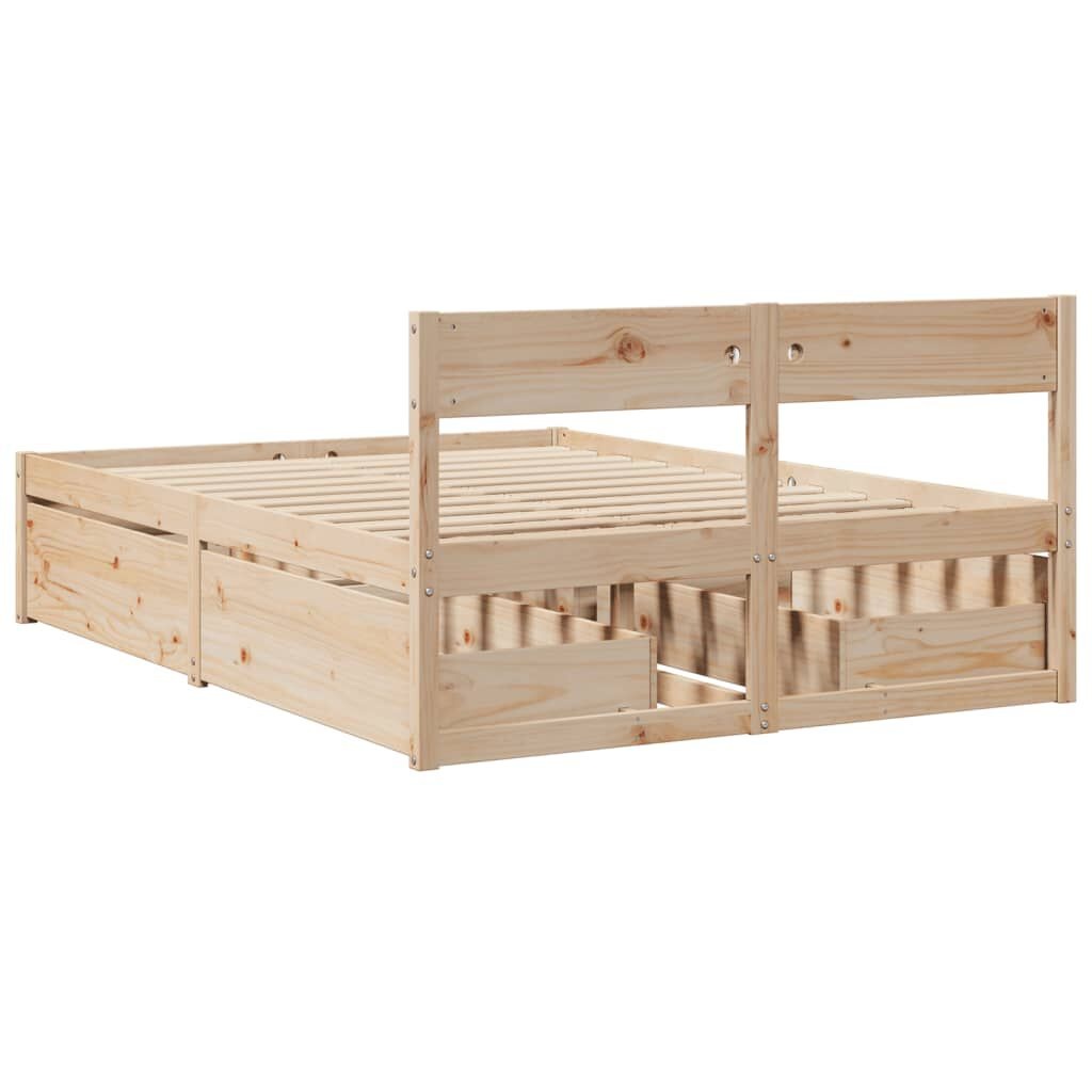 Grenen Bedframe 120x200 + Lades - 35% Korting!