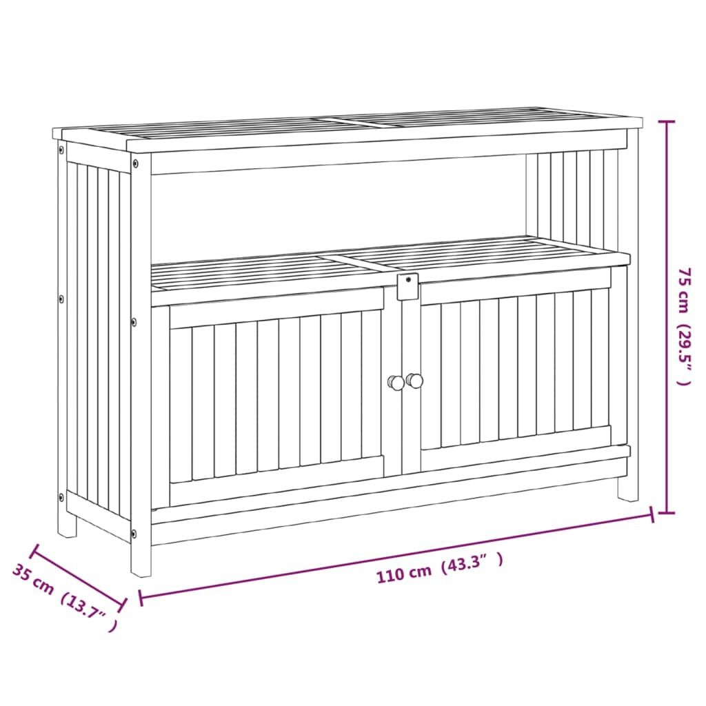 vidaXL Tuinwandtafel Acaciahout 110cm - 45% Korting!