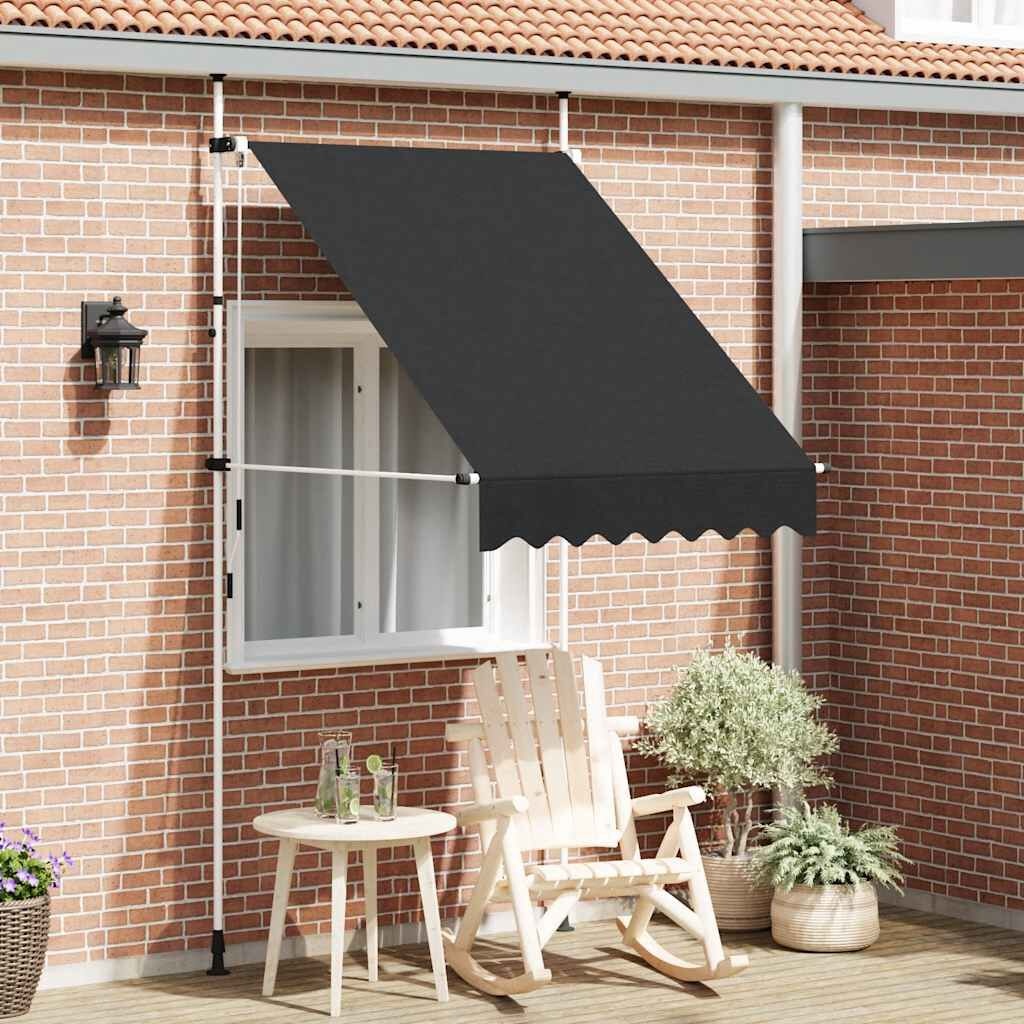 VidaXL Luifel 150cm Antraciet - Handmatig - 35% Korting!