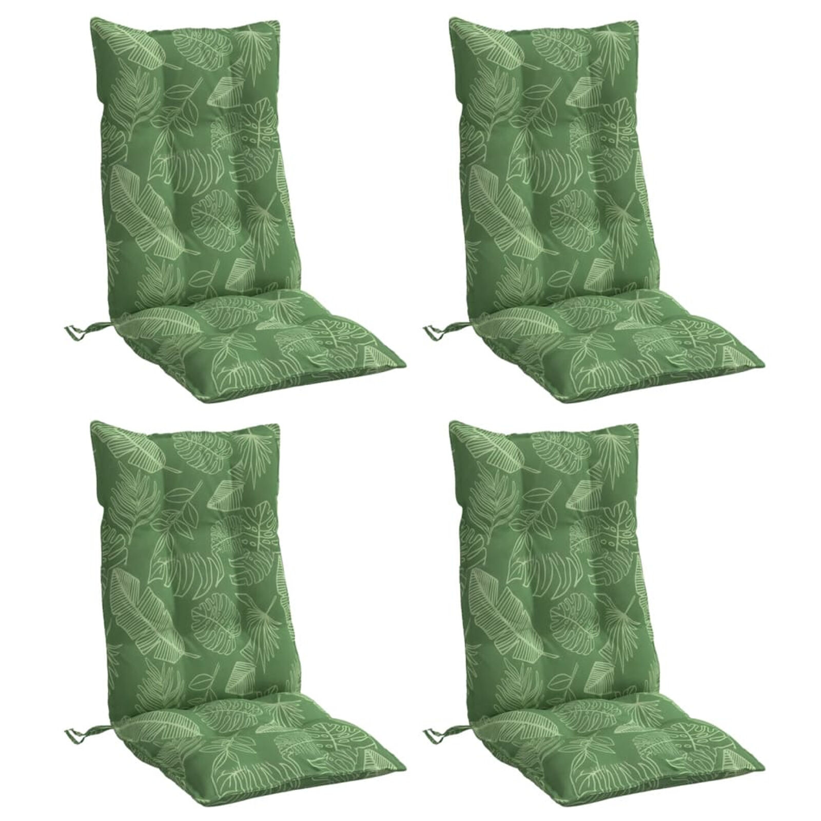 vidaXL Stoelkussens Hoge Rug Blad - 4 stuks - 35% Korting!