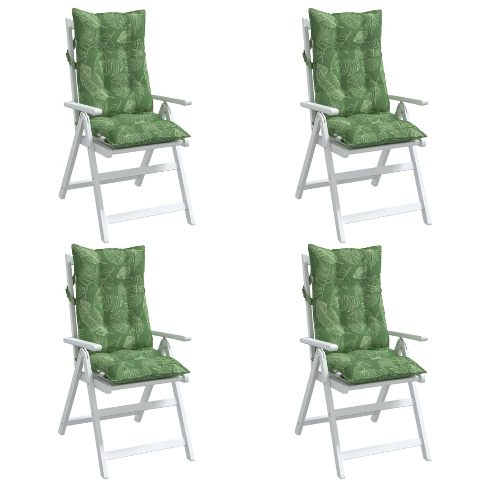 vidaXL Stoelkussens Hoge Rug Blad - 4 stuks - 35% Korting!