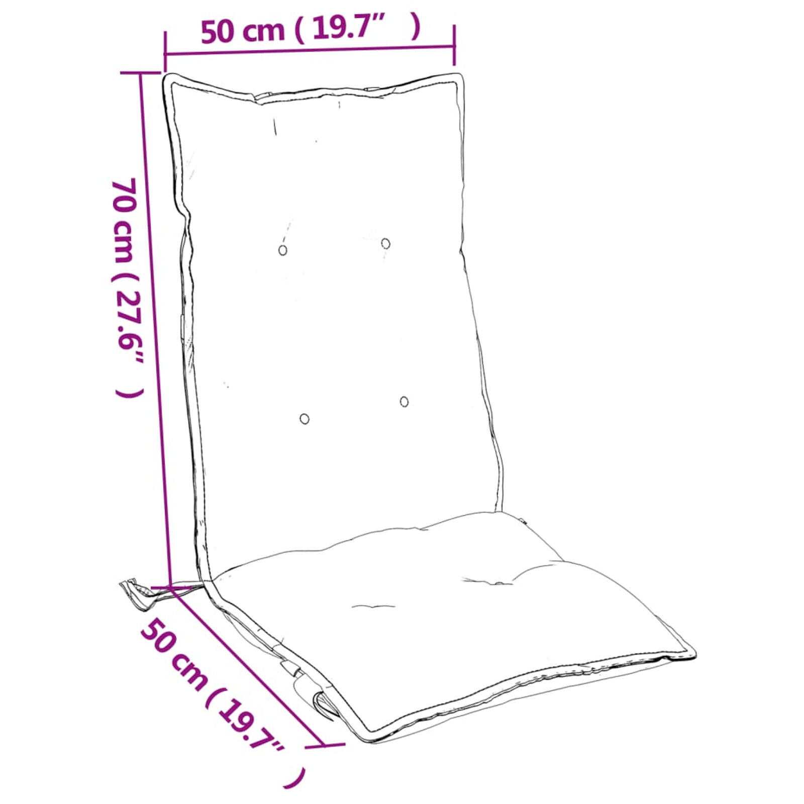 vidaXL Stoelkussens Hoge Rug Blad - 4 stuks - 35% Korting!