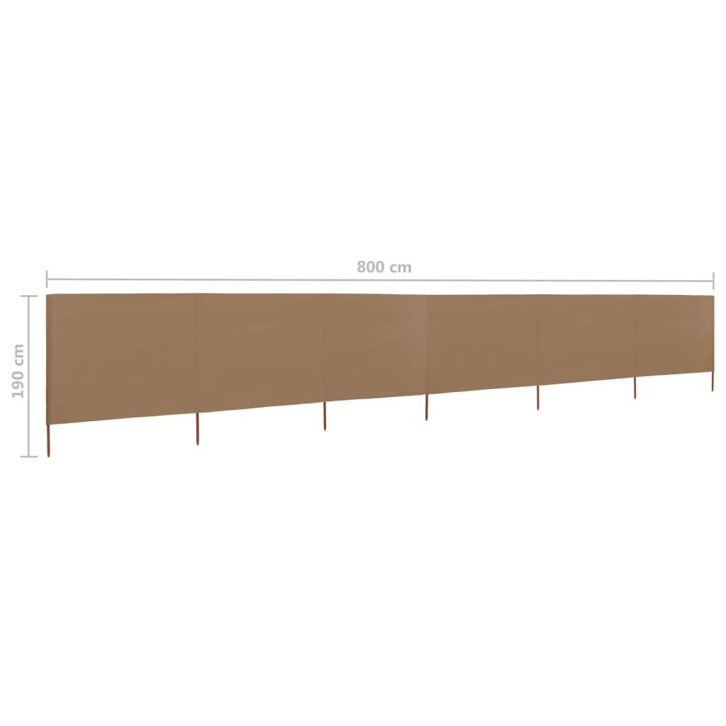 vidaXL Windscherm 800cm Taupe - 35% Korting! Topdeal!