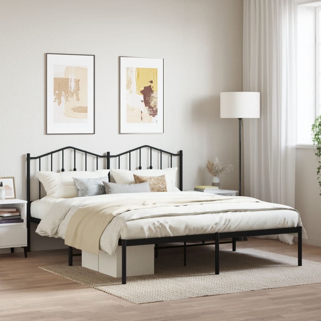 vidaXL Bedframe 160x200 Zwart - 35% Korting!