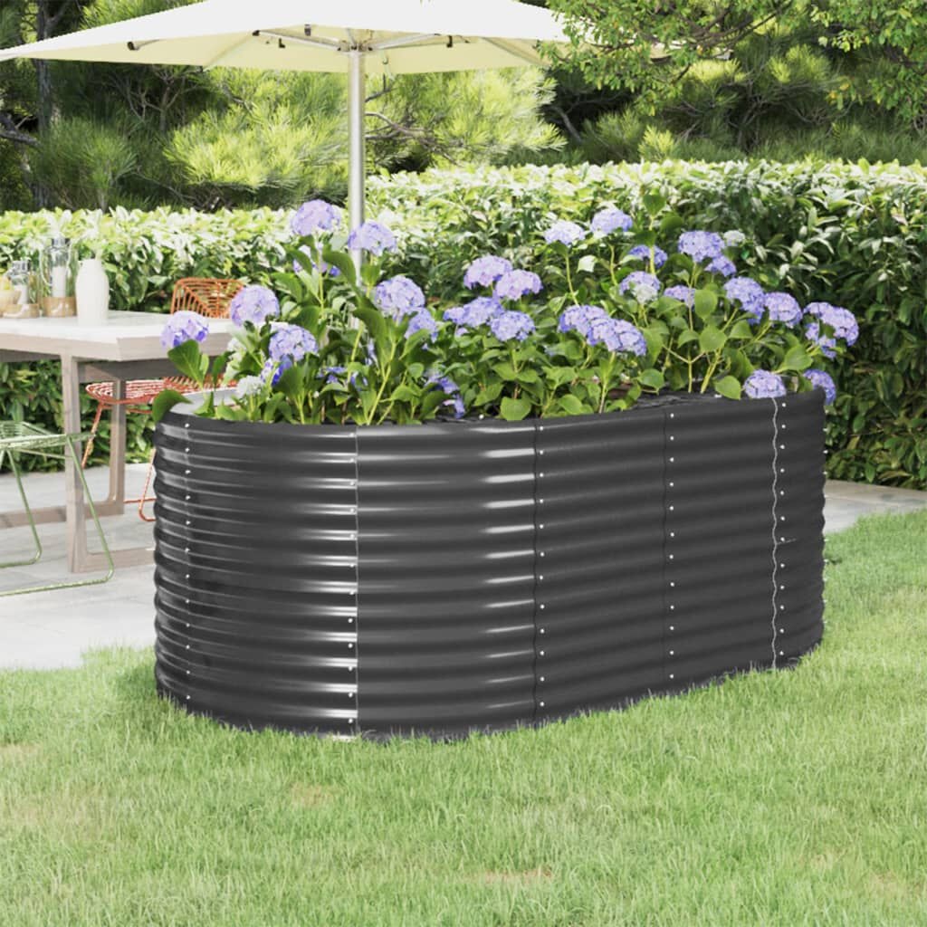 VidaXL Plantenbak 175cm Antraciet - 55% Korting!