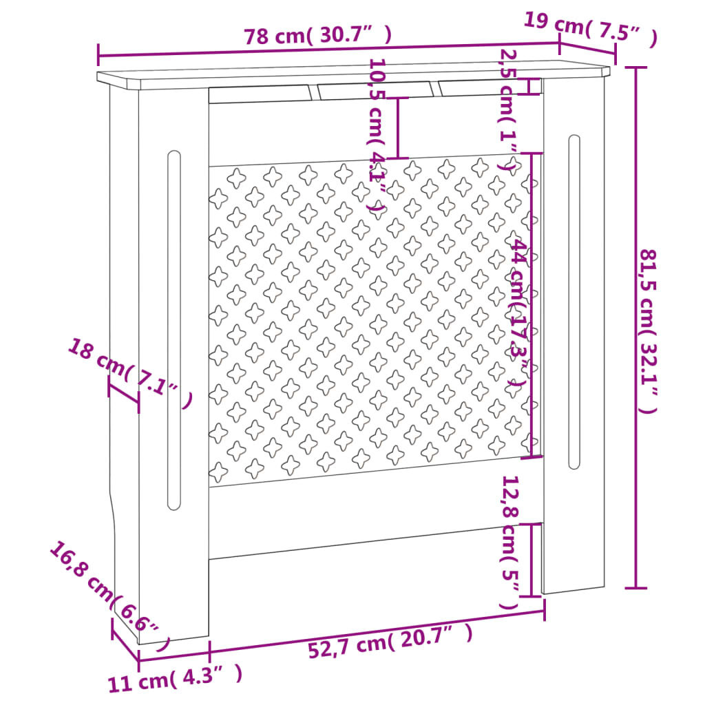 Radiatorombouw 78cm MDF - Zo Goed Als Nieuw! - 35% Korting