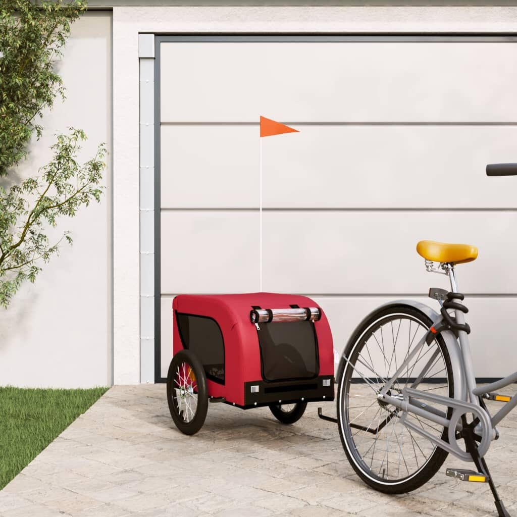Hondenfietskar Rood/Zwart - 35% Korting! Comfortabel & Veilig