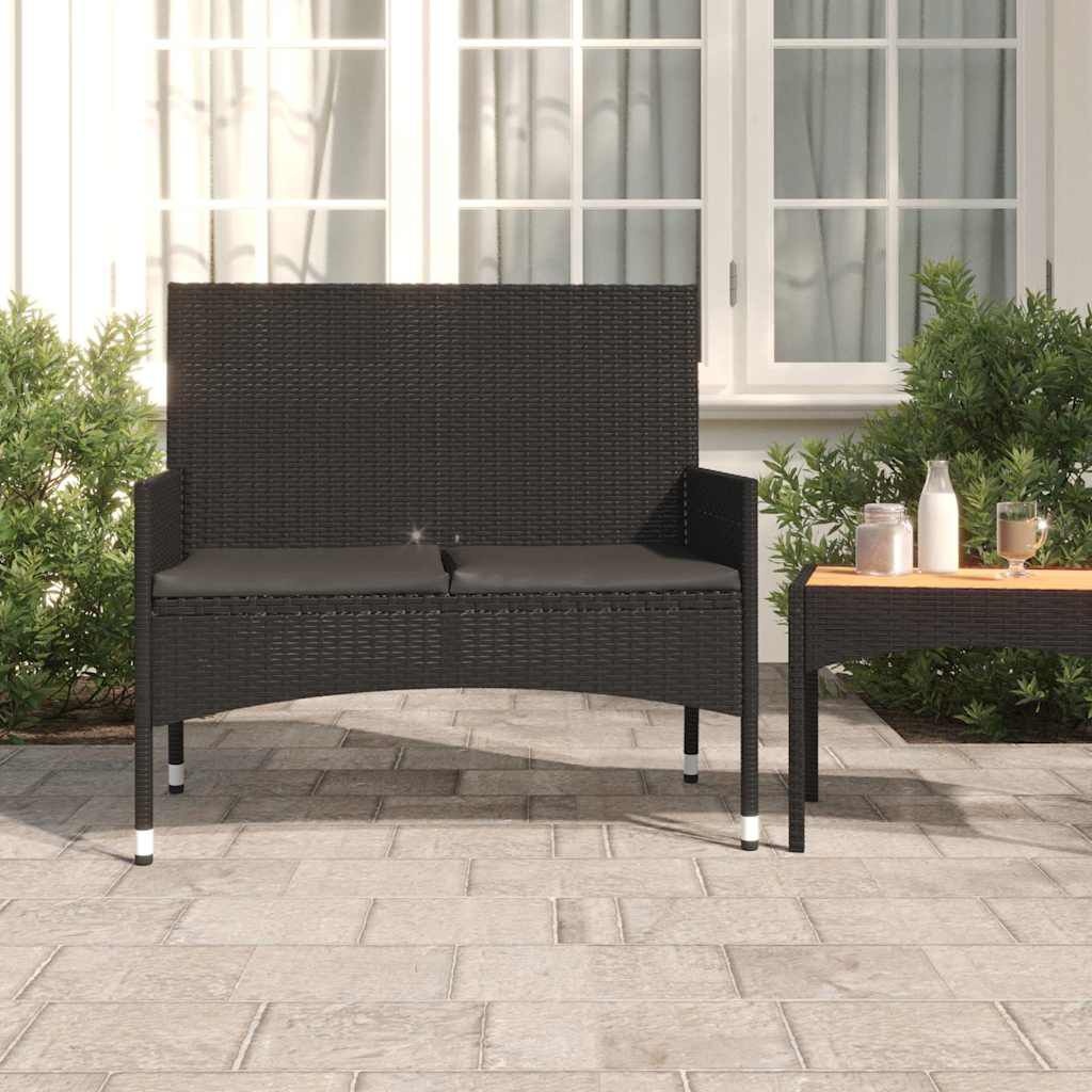 VidaXL Tuinbank Zwart 2-zits met Kussens - 35% Korting!