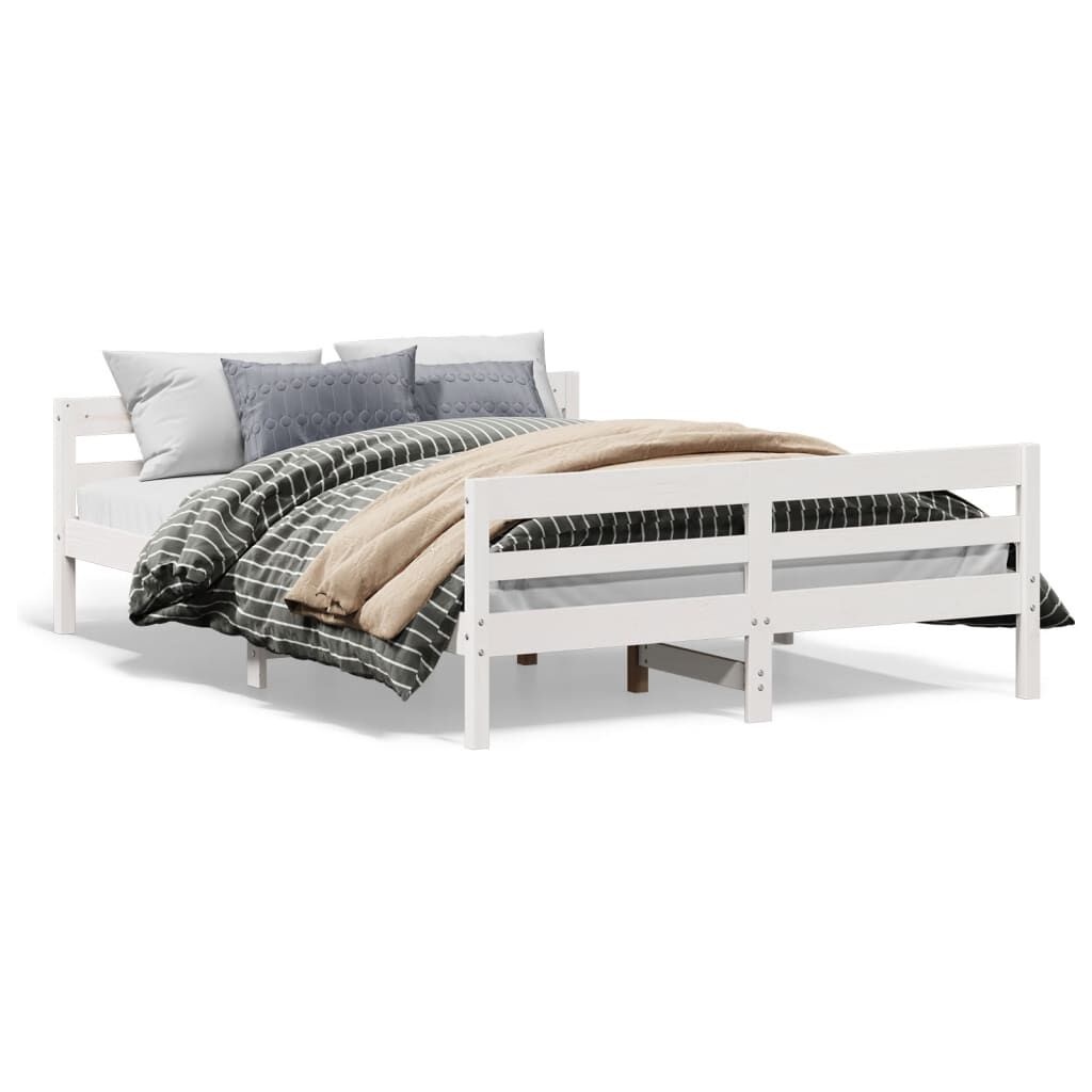 Grenen Bedframe Wit 120x200cm - 42% Korting!