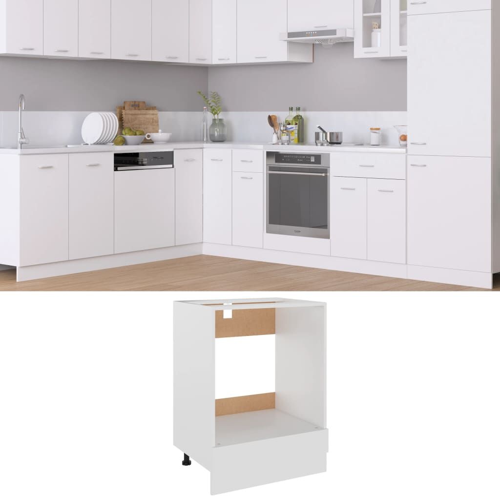vidaXL Ovenkast Riga Wit - 60cm - 35% Korting!