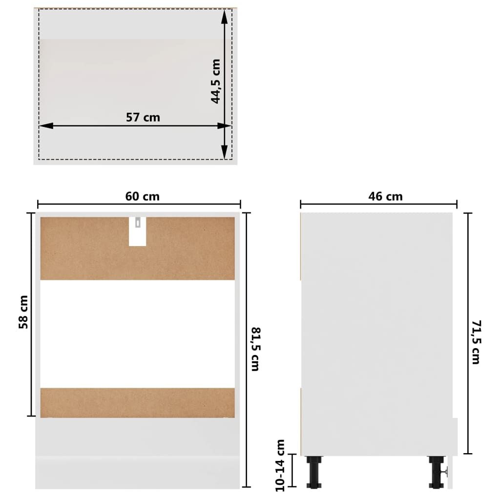 vidaXL Ovenkast Riga Wit - 60cm - 35% Korting!
