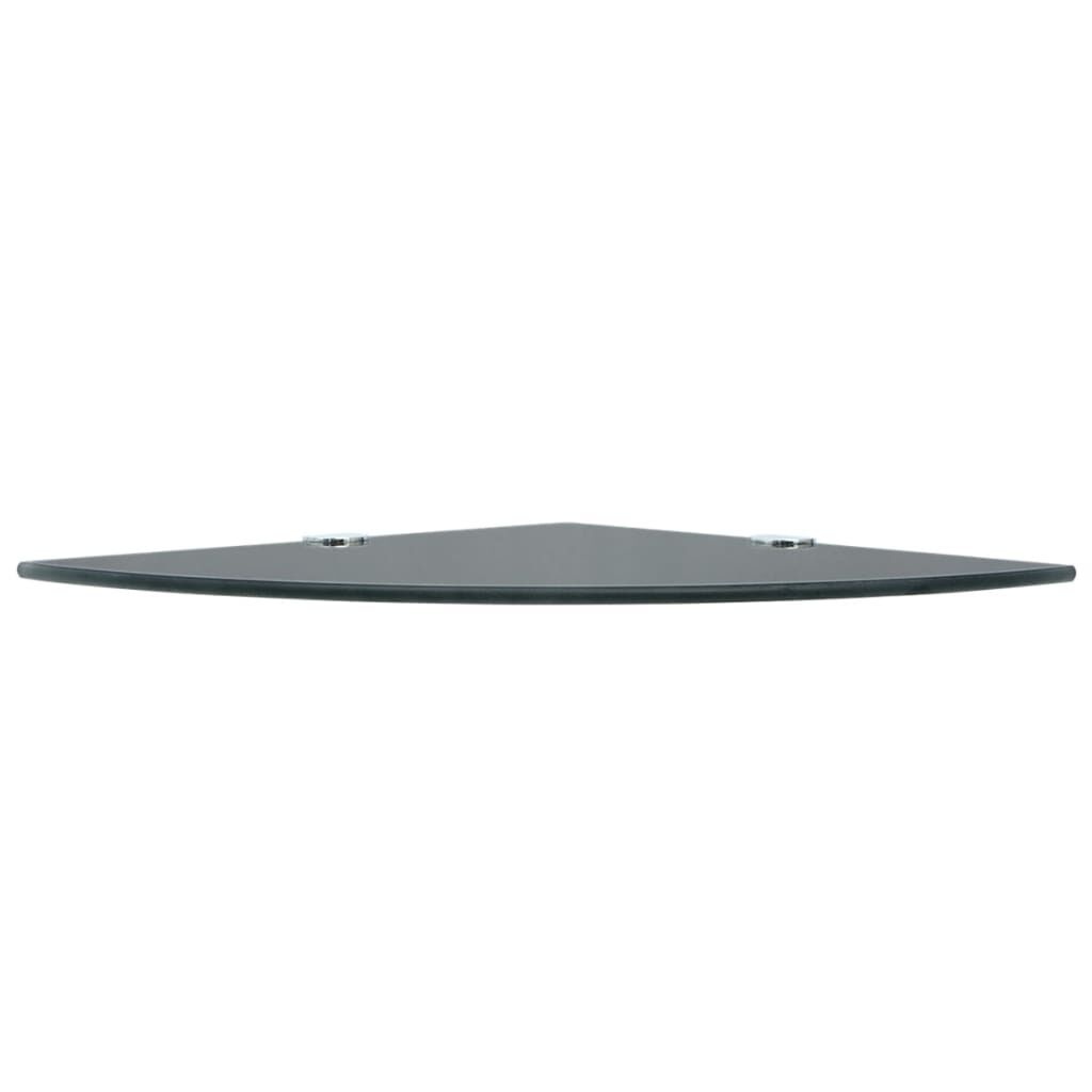 Hoekplank Zwart Glas 25x25cm - 62% Korting!