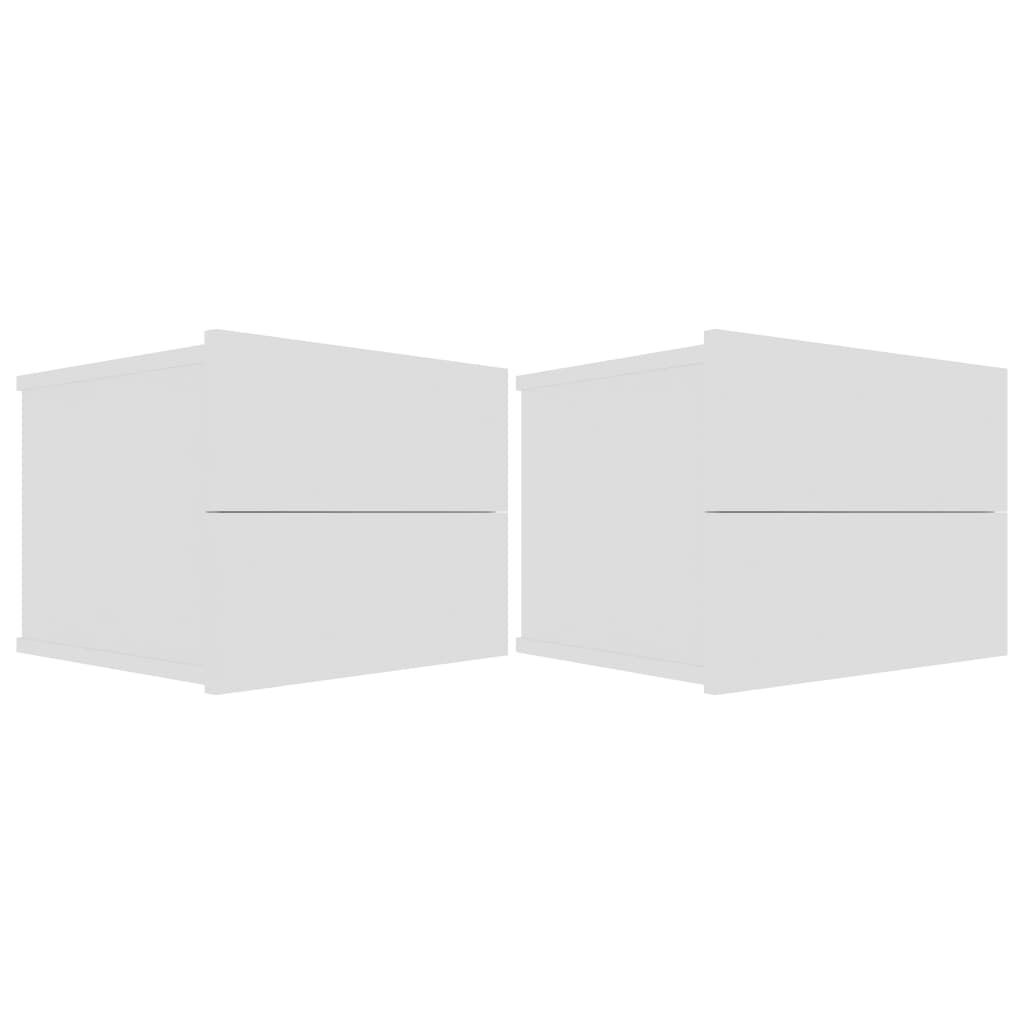 vidaXL Nachtkastjes Wit (2 st) - 40x30x30cm - 35% Korting!