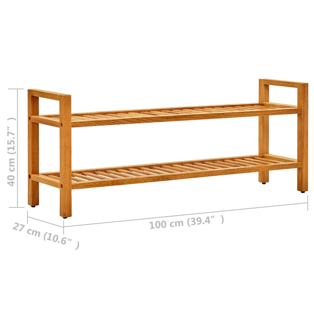 VidaXL Schoenenrek Eiken - 100cm - 45% Korting!