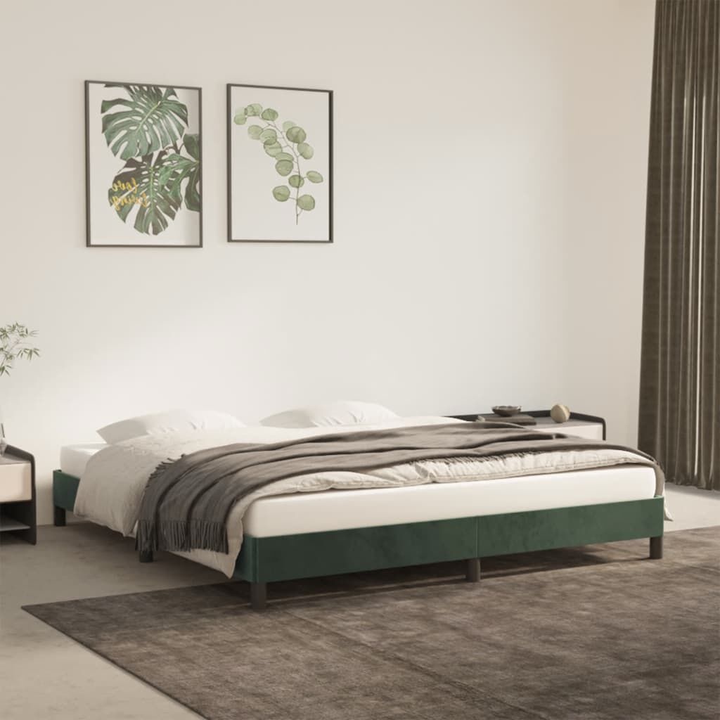 VidaXL Fluwelen Bed 180x200cm Donkergroen - 47% Korting!