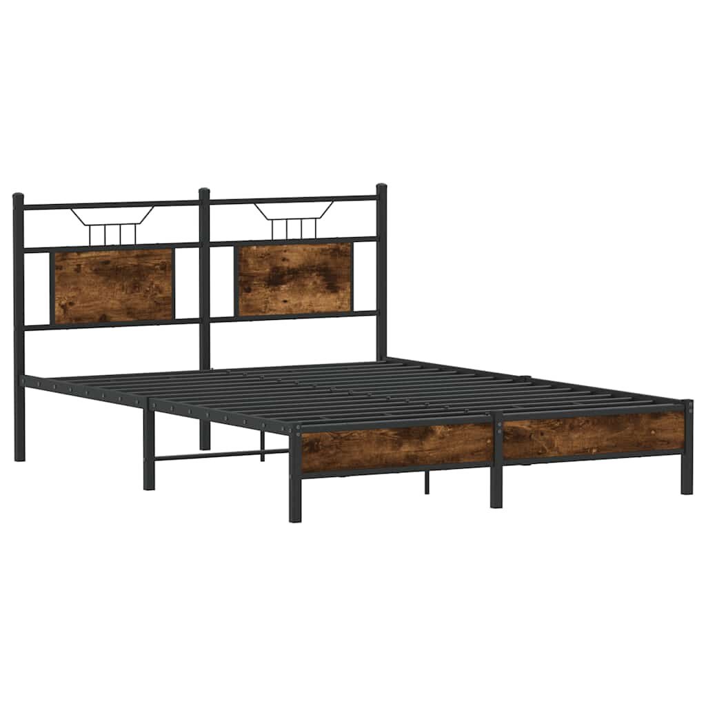 Bedframe 140x190 cm Gerookt Eiken - 60% Korting!