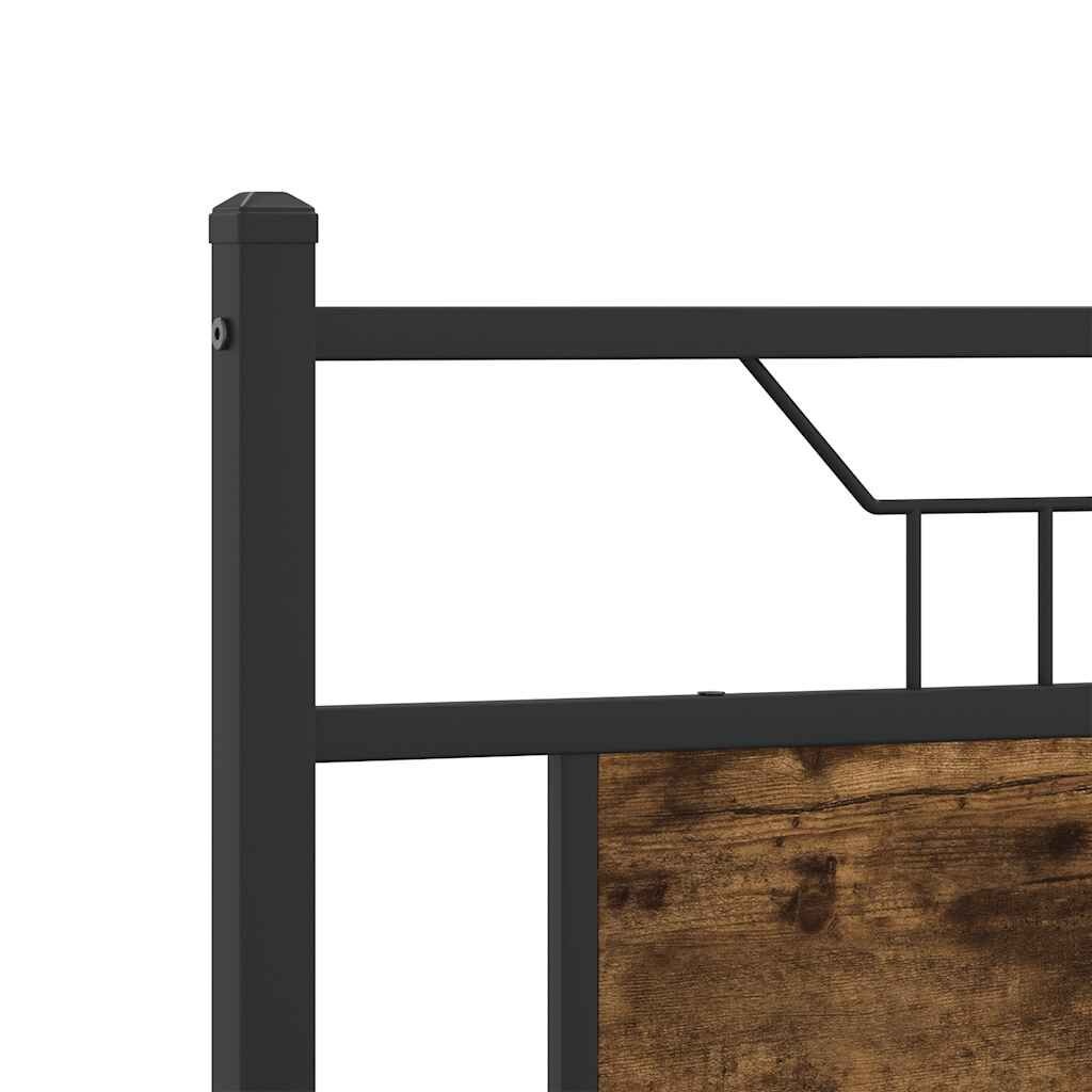 Bedframe 140x190 cm Gerookt Eiken - 60% Korting!