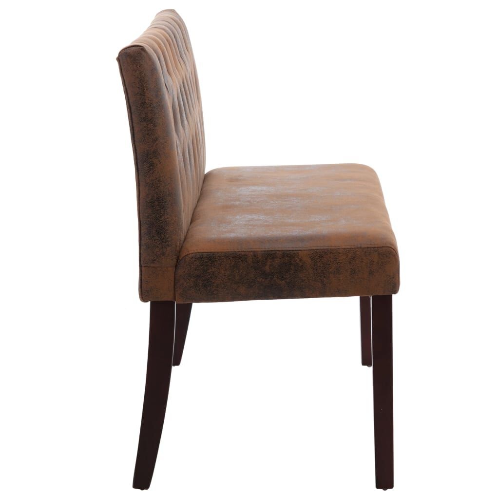 VidaXL Bankje Bruin Kunstsuède 148cm - 35% Korting!