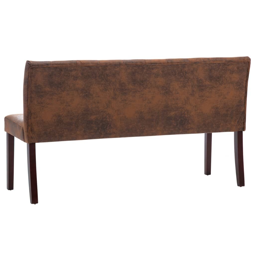 VidaXL Bankje Bruin Kunstsuède 148cm - 35% Korting!