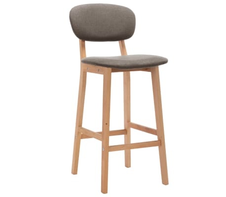 vidaXL Barkrukken (2 st.) Taupe - 35% Korting!