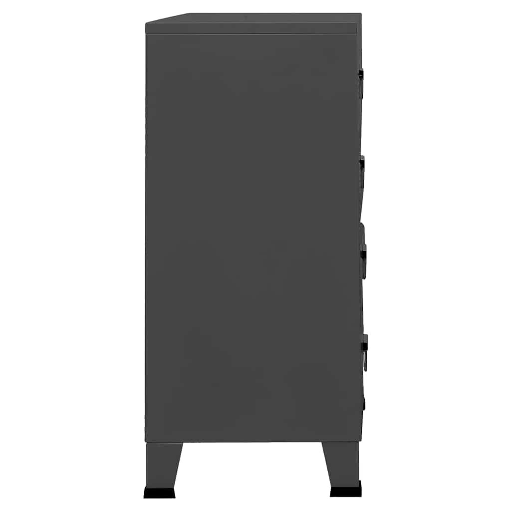 Industriële Ladekast Metaal 78cm - Antraciet - 35% Korting!