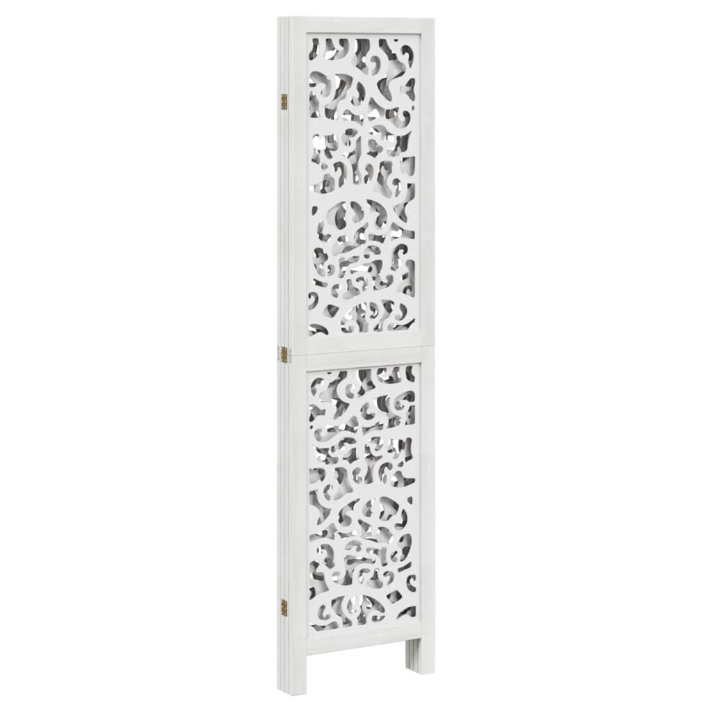 Kamerscherm 4 Panelen Wit Paulownia -60%! Nieuw, check bouten!