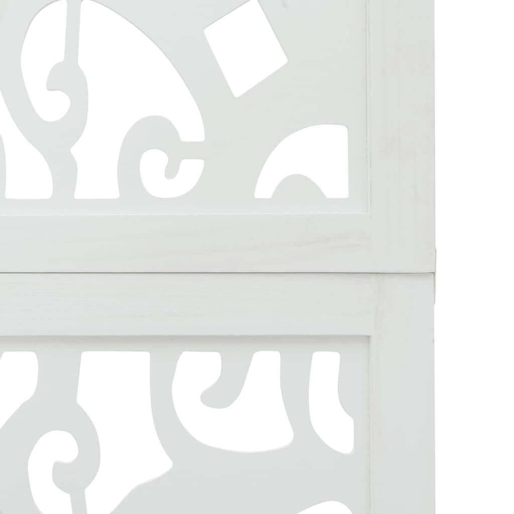 Kamerscherm 4 Panelen Wit Paulownia -60%! Nieuw, check bouten!