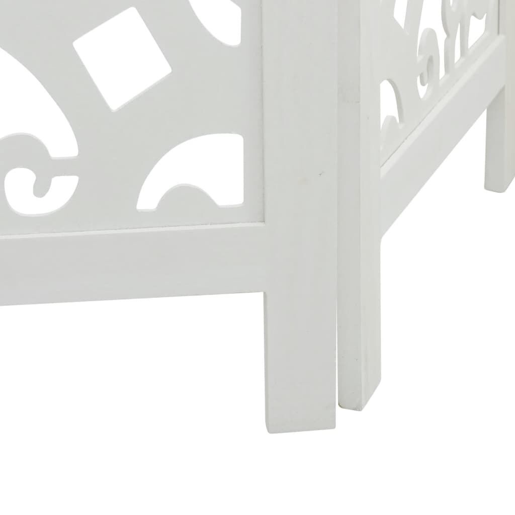 Kamerscherm 4 Panelen Wit Paulownia -60%! Nieuw, check bouten!