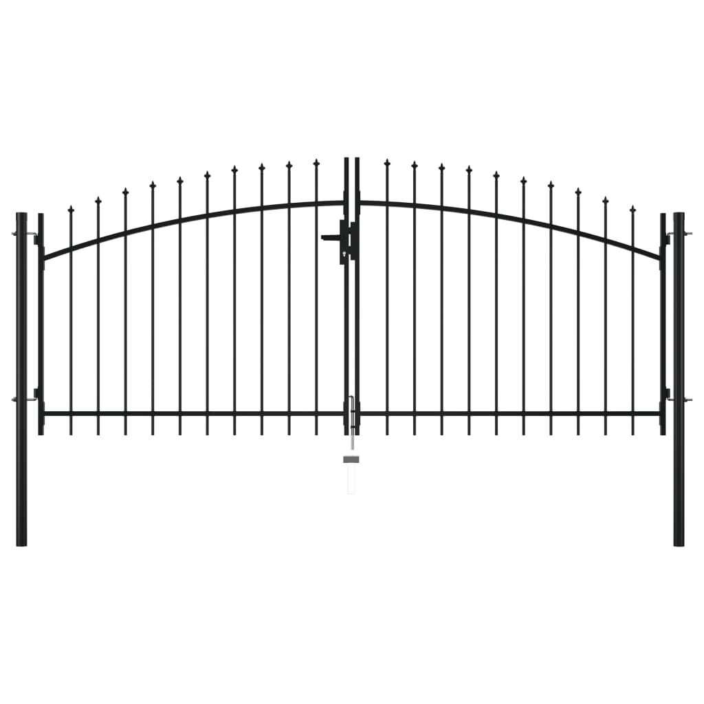 Hekpoort Dubbel 300x150cm - 60% Korting! Tuinpoort met Speren