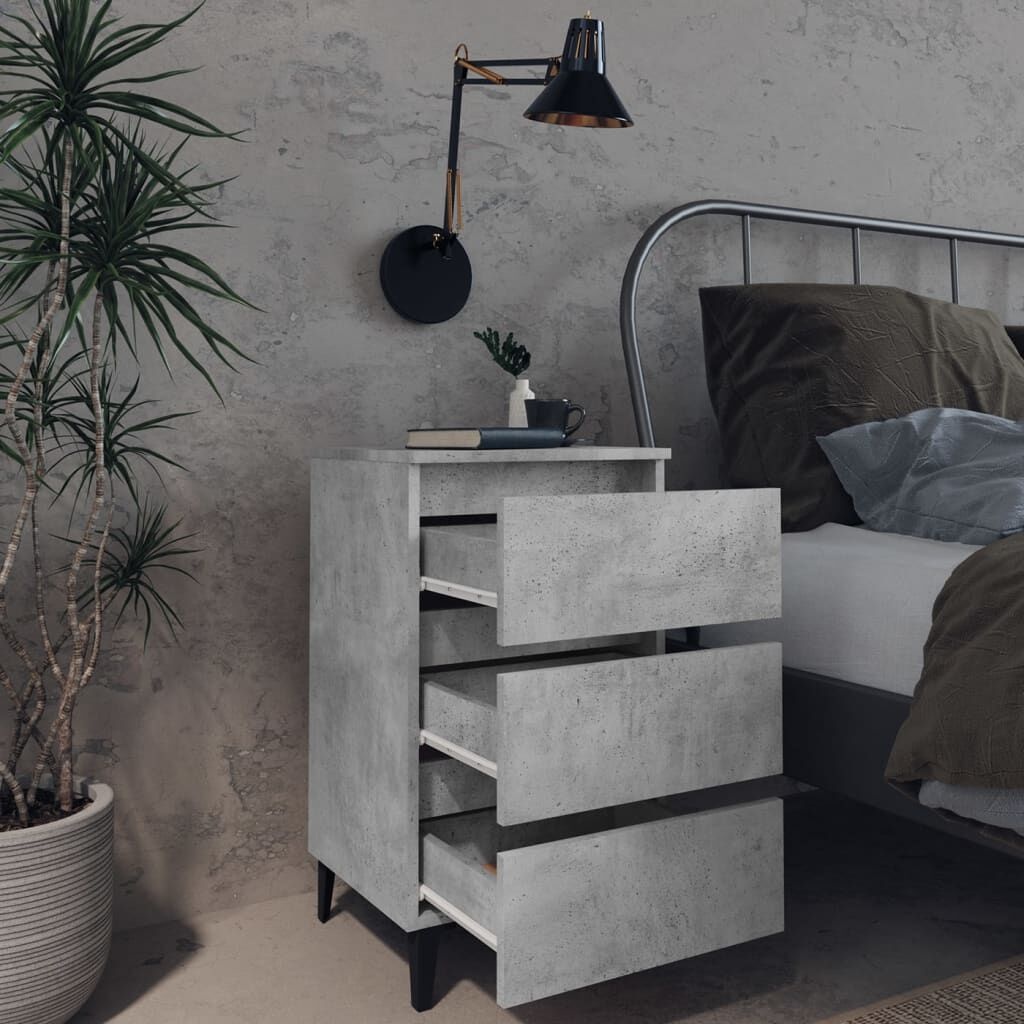 Nachtkastjes (2x) Betongrijs - 35% Korting!