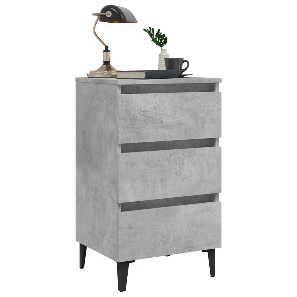 Nachtkastjes (2x) Betongrijs - 35% Korting!