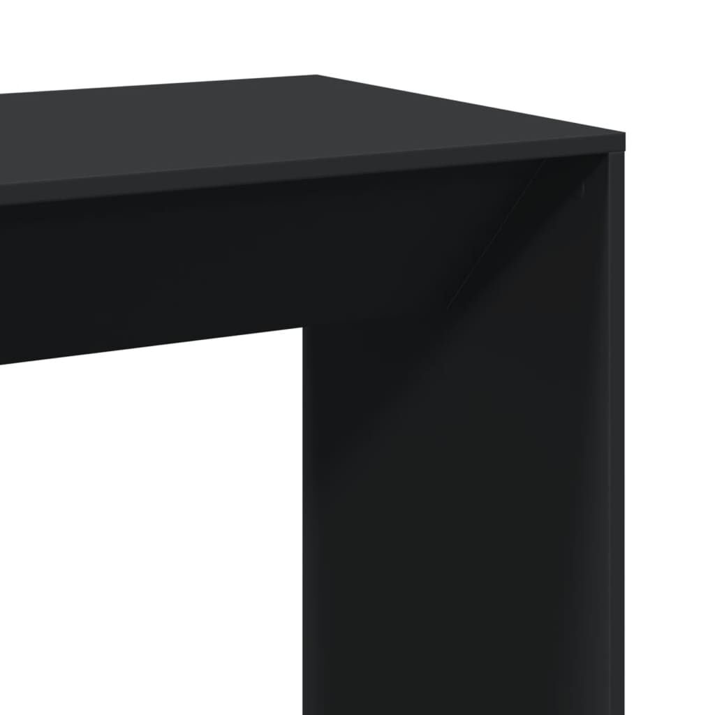 vidaXL Bartafel Zwart Hout - 102cm - 35% Korting!