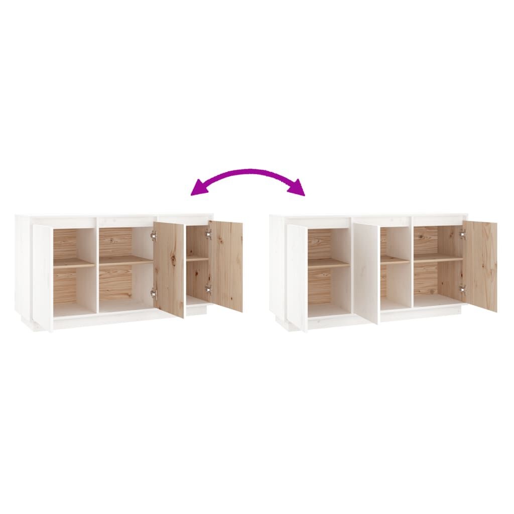 vidaXL Dressoir Grenenhout Wit - 35% Korting!
