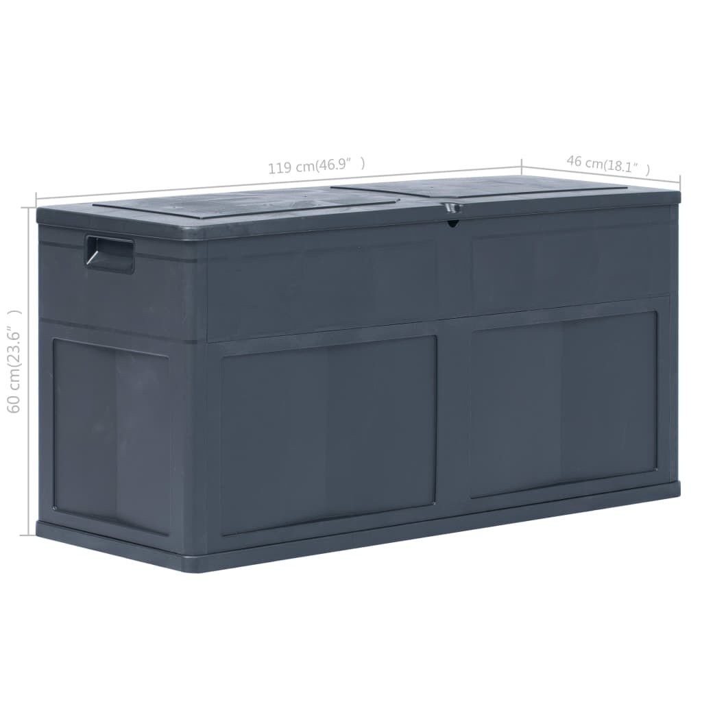 vidaXL Opbergkist 320L Zwart - 35% Korting!